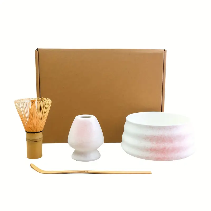 Matcha Tools 4pcs Set White w/ pink