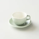 ORIGAMI 6oz Latte Bowl with Saucer - Matte Green