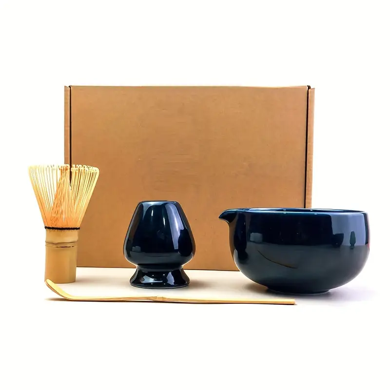 Matcha Tools 4pcs Set Black Shiny
