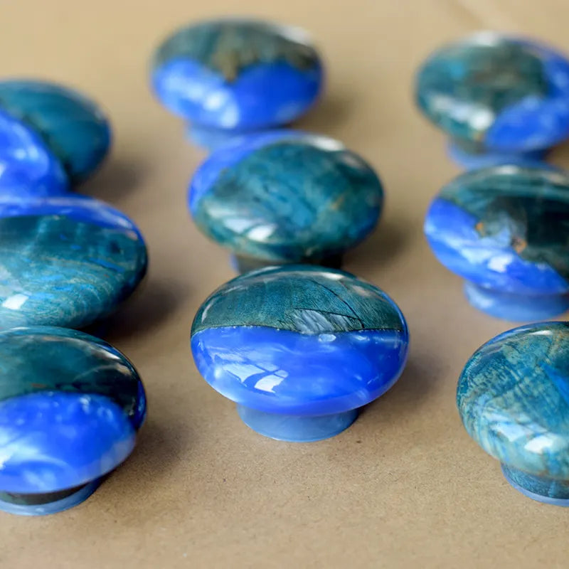 Force Tamper Handle Blue with Wood Combination