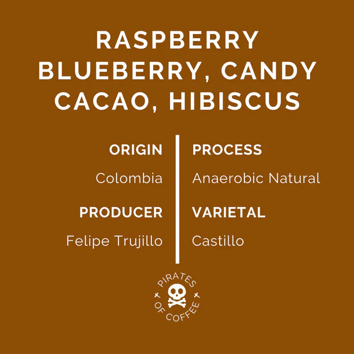 PIRATES COFFEE Colombia Bubbly Filter 250G