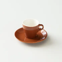 Origami Espresso Cup with Saucer 3oz - Origami Espresso Cup Brown