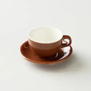 ORIGAMI 6oz Latte Bowl with Saucer - Brown