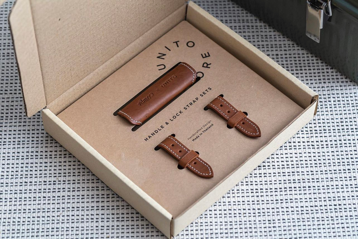 UNITO STAN SKIN HANDLE BAR AND STRIPS BROWN LEATHER