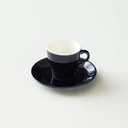 Origami Espresso Cup with Saucer 3oz - Navy