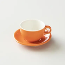 ORIGAMI 6oz Latte Bowl with Saucer - Orange