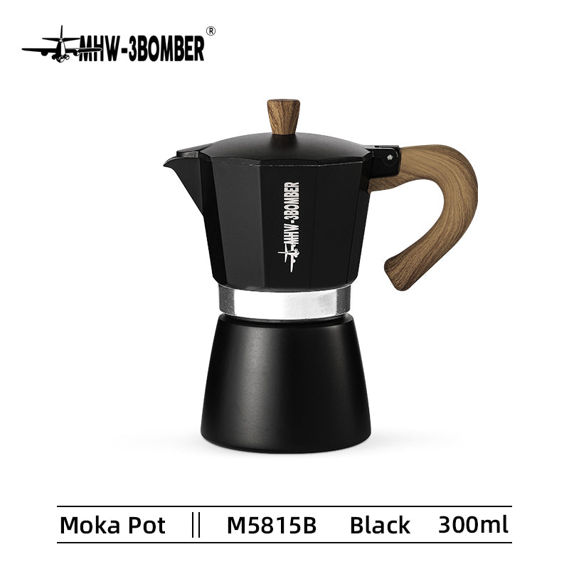 MHW-3BOMBER Moka Pot Black -300ML