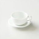 Origami 8oz Lattle Cup with Saucer - White