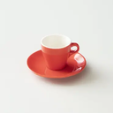 Origami Espresso Cup with Saucer 3oz - Red