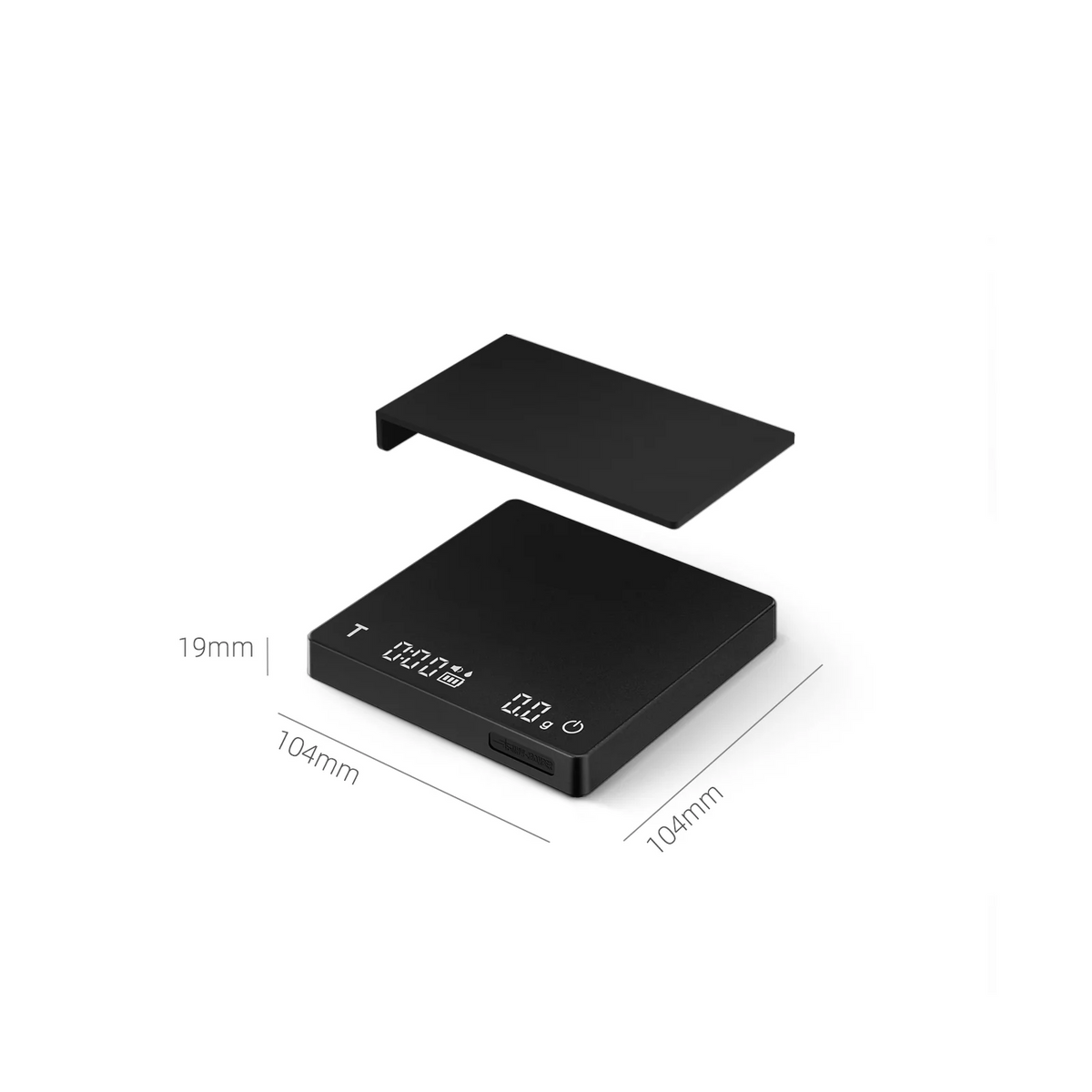 MHW-3BOMBER Cube Coffee Scale-2.0 mini black