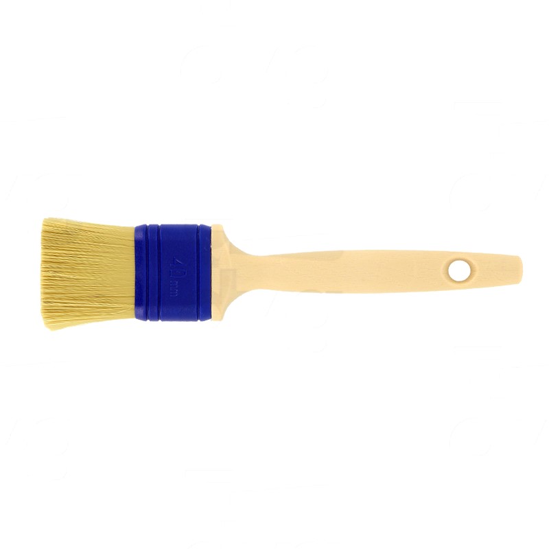 CLEANER BRUSH WITH BLONDE NYLON PET BRISTLES L.40MM, FAKE WOOD HANDLE