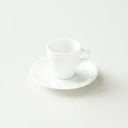 Origami Espresso Cup with Saucer 3oz - White