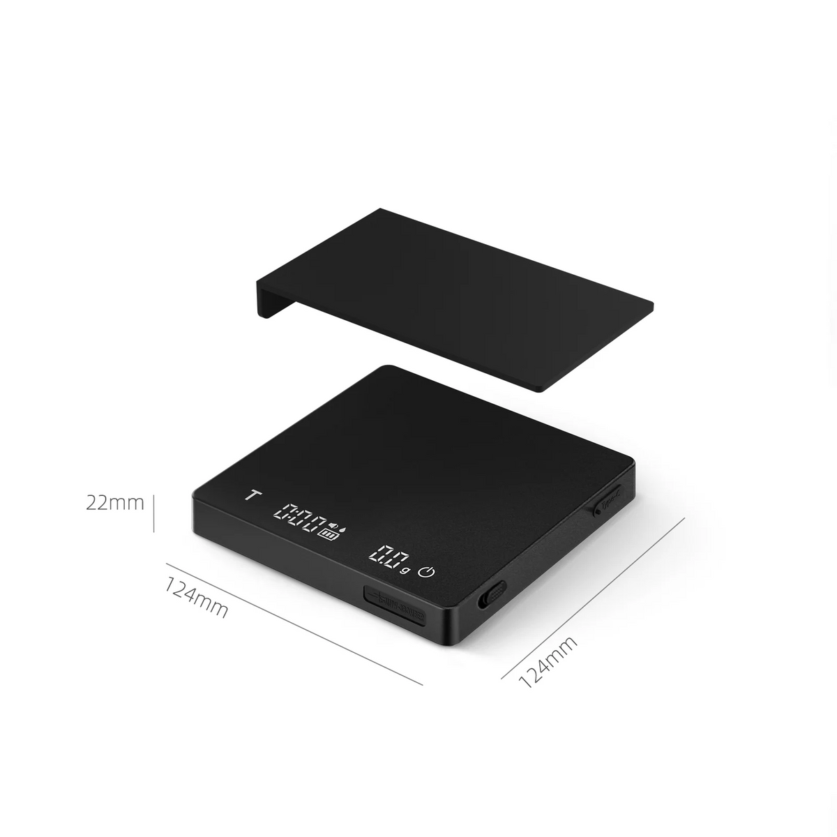 MHW-3BOMBER Cube Coffee Scale-2.0 black