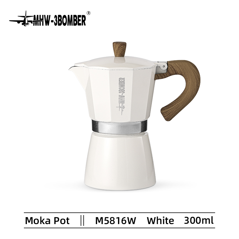 MHW-3BOMBER Moka Pot White - 300ML