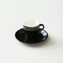 Origami Espresso Cup with Saucer 3oz - Black