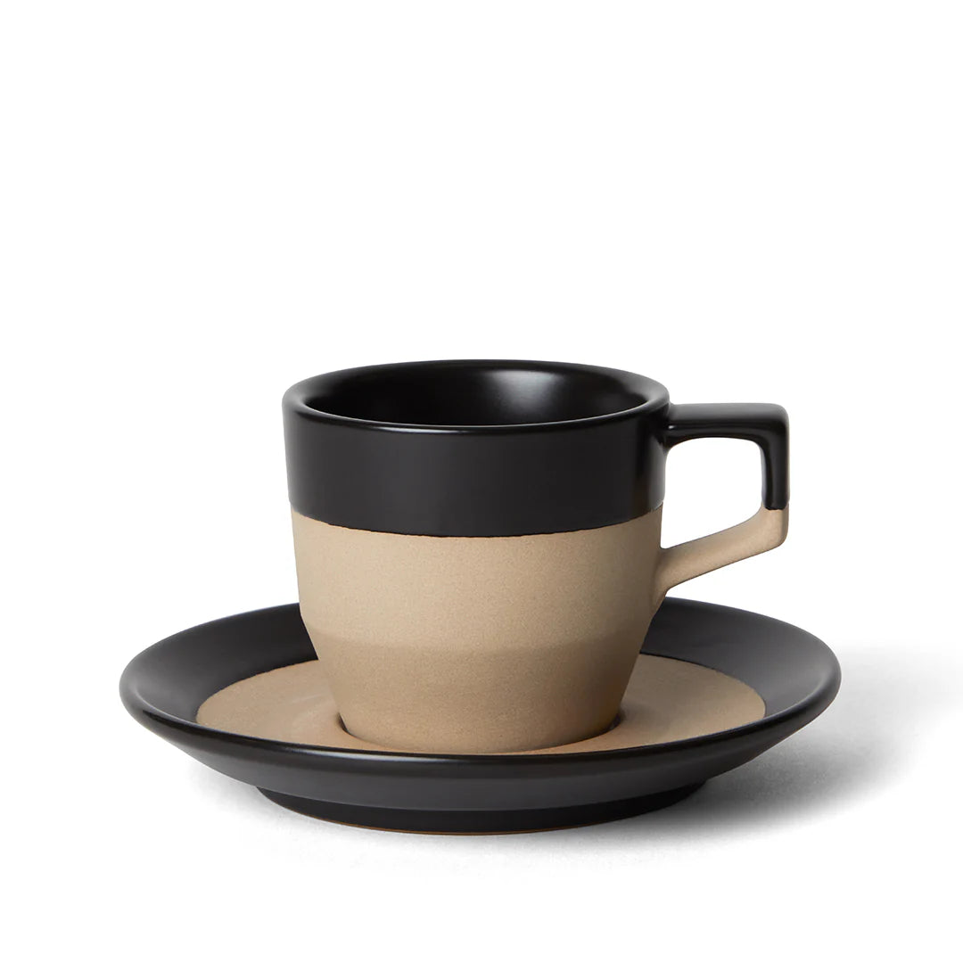 NotNeutral | Black Pico Cappuccino Cup & Saucer