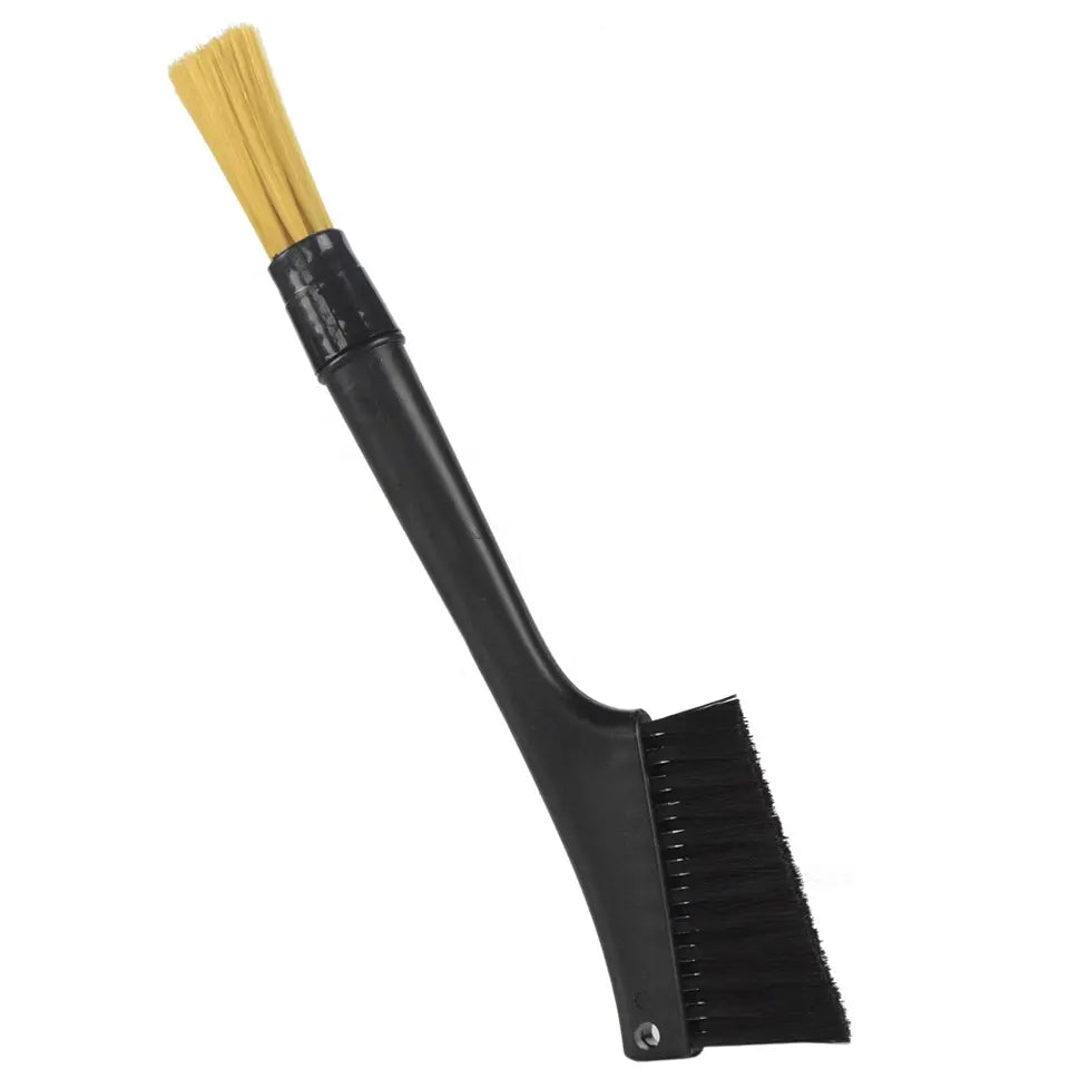 Double head coffee grinder cleaning brush