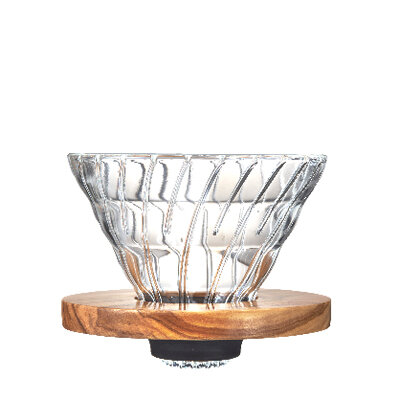 Hario V60 02 Glass and Olive Wood