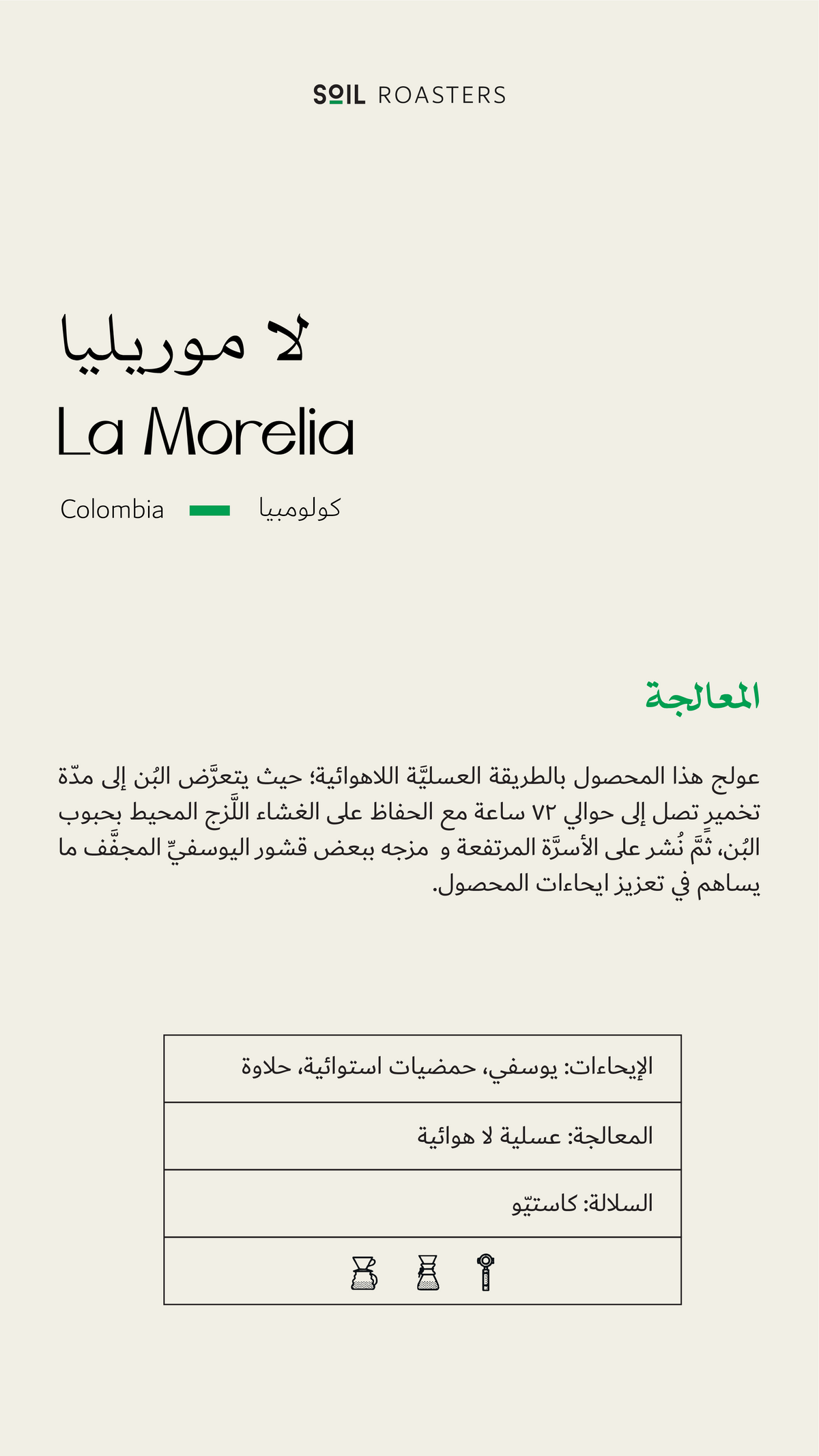 SOIL Colombia La Morelia 250G