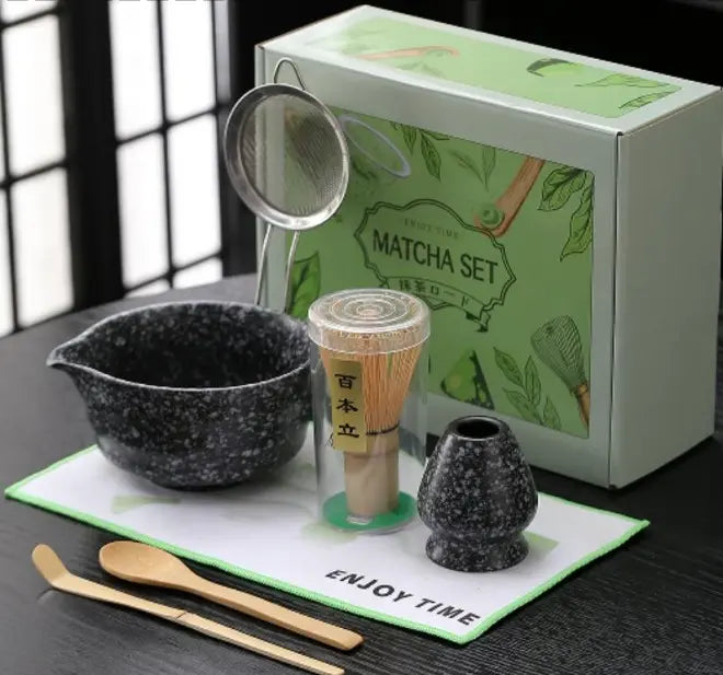 Matcha Set 7Pieces-Black Speckled