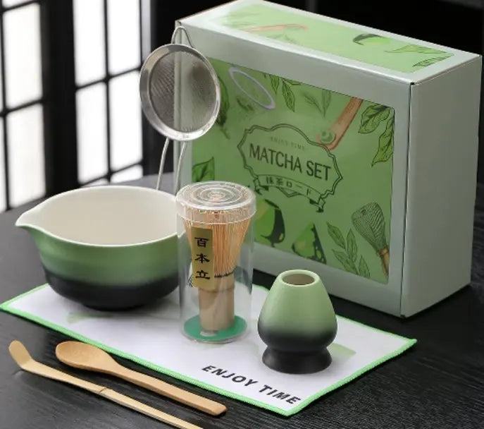  Matcha Set 7Pieces-Dark Green