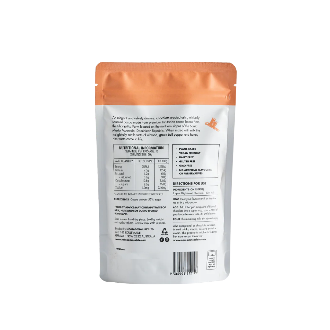 Nomad Drinking Chocolate Dominican 55% 200G