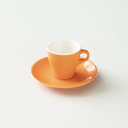 Origami Espresso Cup with Saucer 3oz - Orange