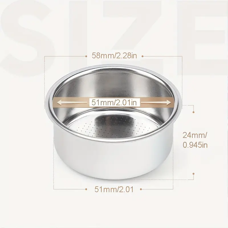 ECO | Portafilter Light Brown handle 51mm