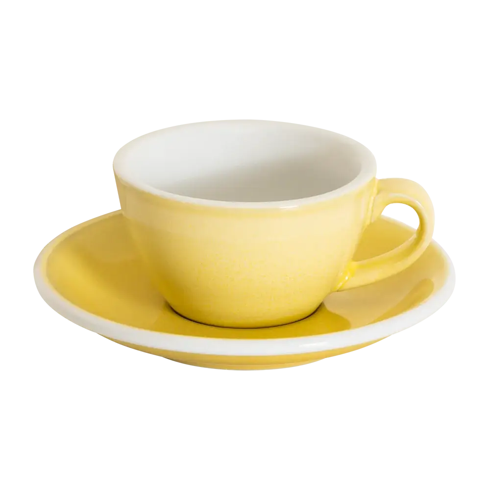 Loveramics | Egg | 150ml Flat White Cup (Butter Cup)