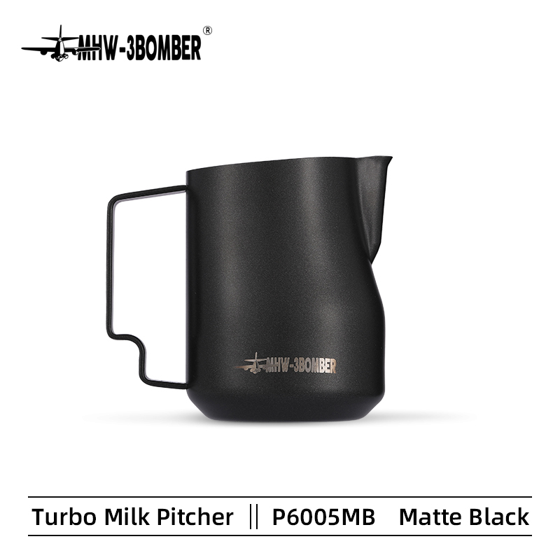 MHW-3BOMBER Turbo Milk Pitcher Matte Black 350ml