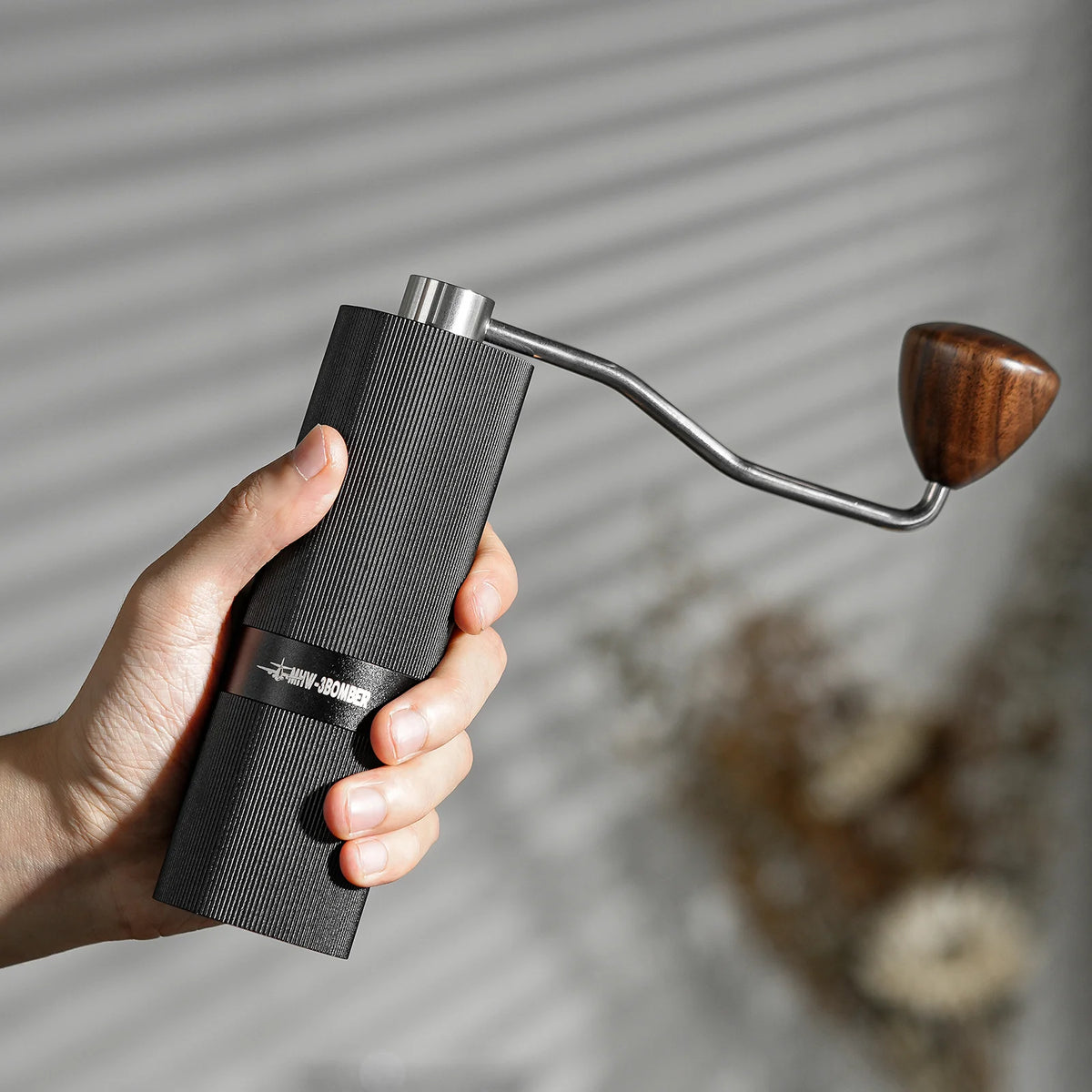 MHW-3BOMBER Racing M1 Manual Coffee Grinder Grey