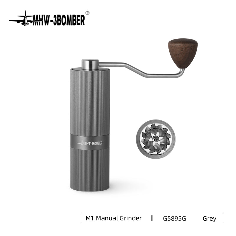 MHW-3BOMBER Racing M1 Manual Coffee Grinder Grey