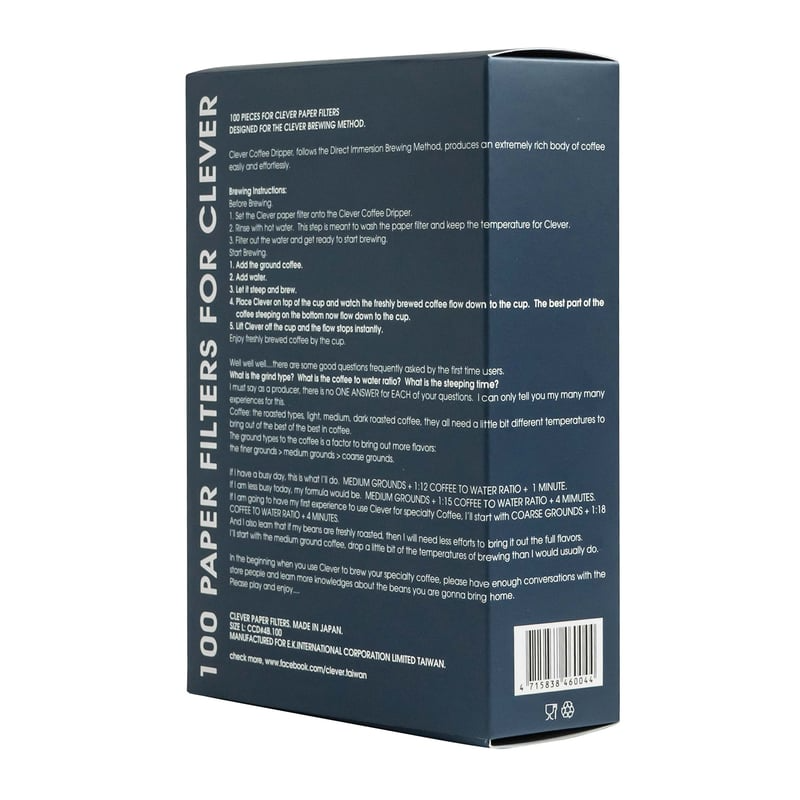 Clever Dripper Paper Filter Large 100pcs
