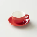 ORIGAMI 6oz Latte Bowl with Saucer - Red