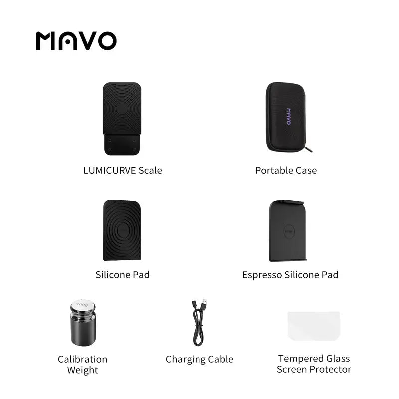 MAVO | COFFEE SCALE (Silicone Pad + Portable Case)