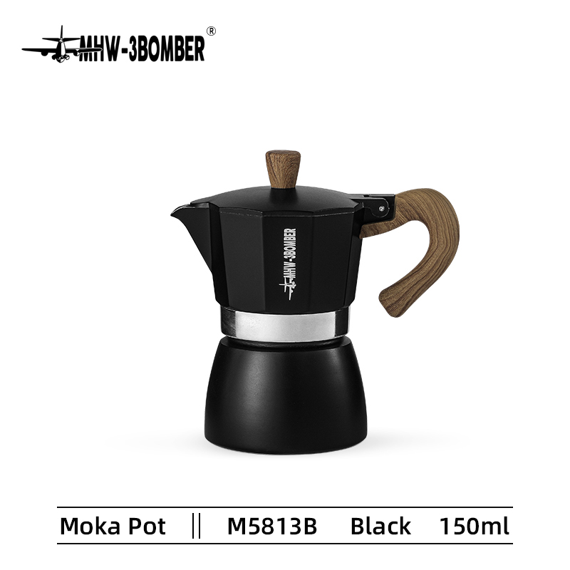 MHW-3BOMBER Moka Pot Black - 150ML
