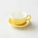 Origami 8oz Lattle Cup with Saucer Yellow