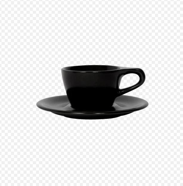 NotNeutral Lino Cappuccino Cup w/Saucer 6oz - M.Black