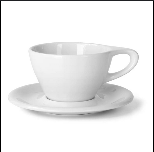 NotNeutral Lino Cappuccino Cup w/Saucer 8oz - White