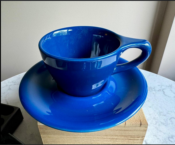 NotNeutral Lino Cappuccino Cup w/Saucer 8oz - D.Blue