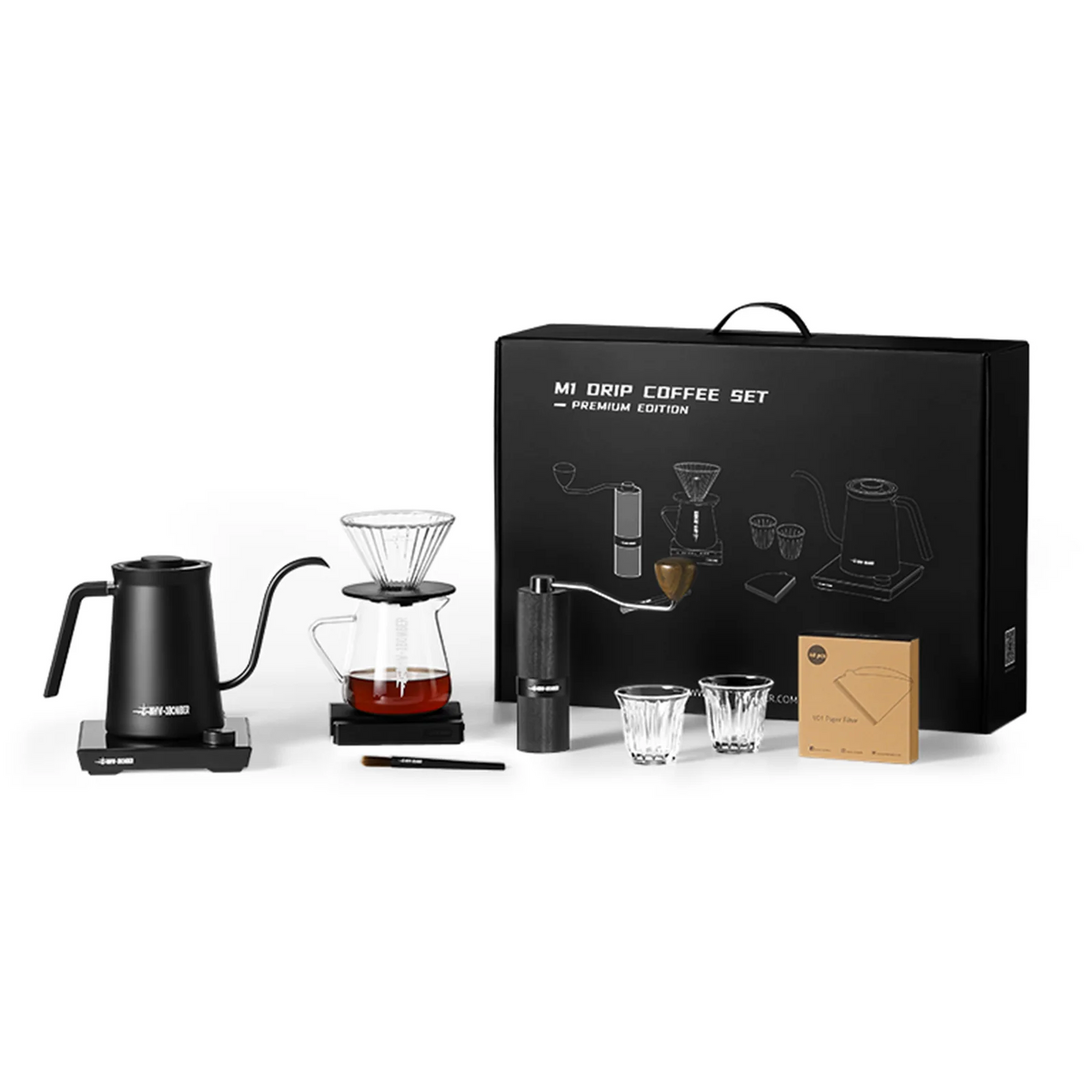 MHW Assassin M1 Drip Coffee Set 9pcs in one Black