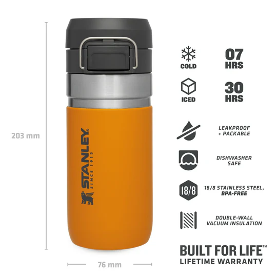 Stanley | Go Quick Flip Water Bottle 473ML - Saffron