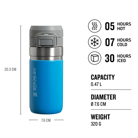Stanley | Go Quick Flip Water Bottle 473ML - Azure