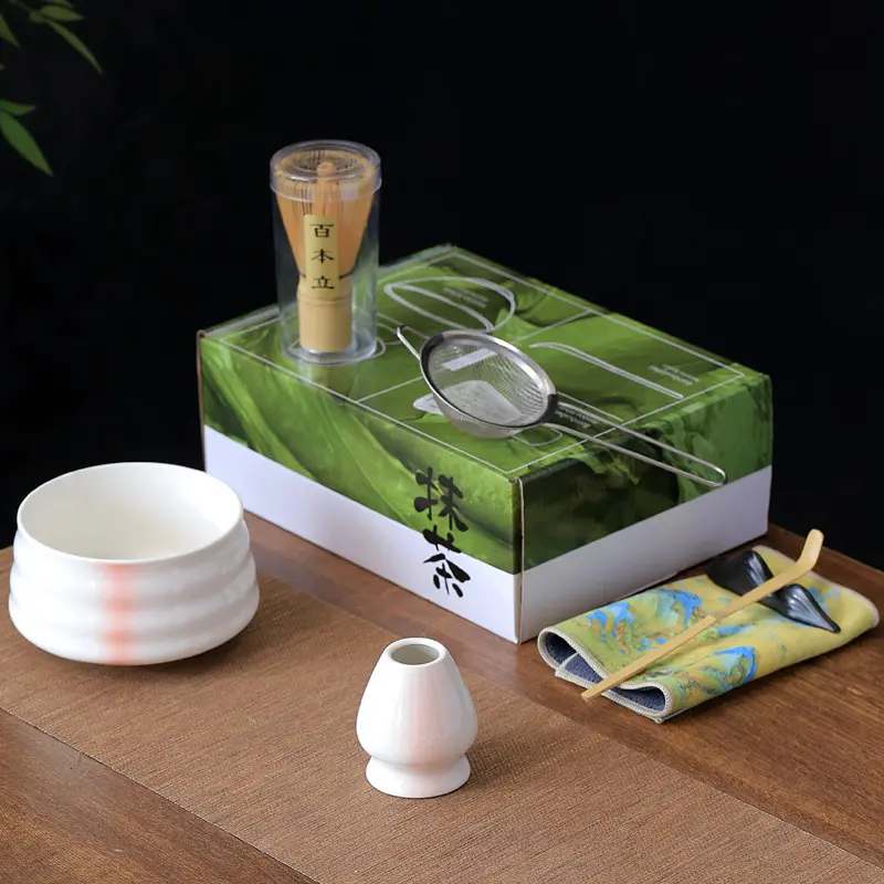 Matcha Tools 7pcs Set White w/Pink