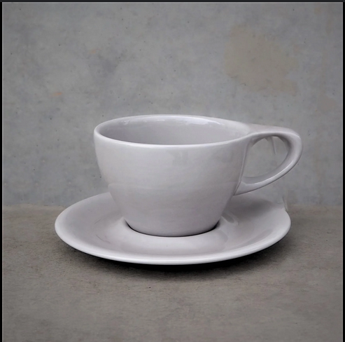 NotNeutral Lino Cappuccino Cup w/Saucer 8oz - Grey