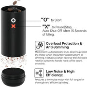 OX Portable Electronic Grinder Lite Plastic Black