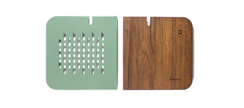 UNITO STAN COMBINATION GREEN METAL & TEAK WOOD