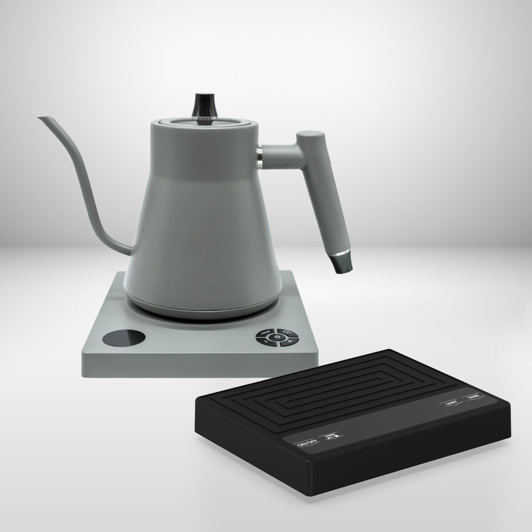 Barista Artisan Pour Over kettle Charcoal & Scale