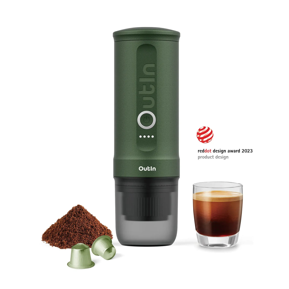 OUTIN Nano Portable Espresso Maker - Forest Green