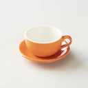Origami 8oz Lattle Cup with Saucer Orange